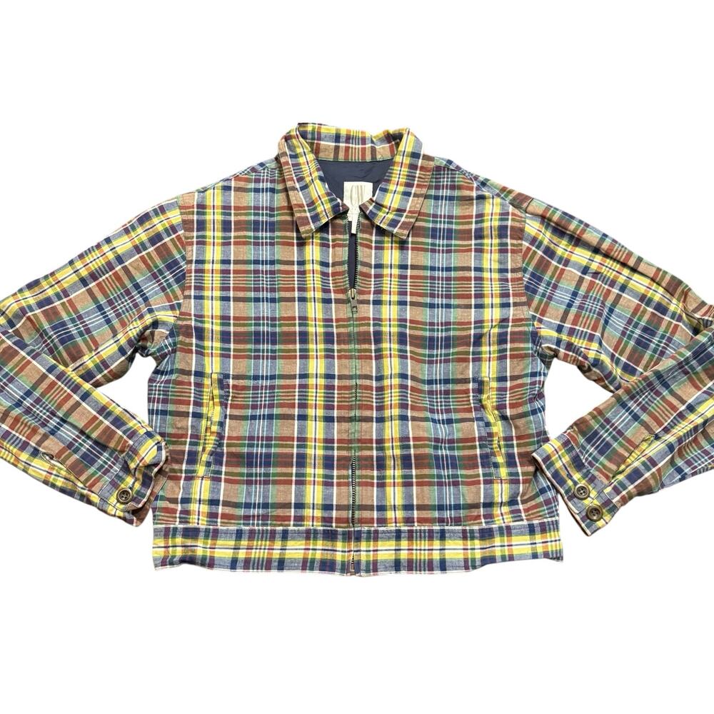 CW Women’s multicolor plaid zipped jacket, cotton, Size m